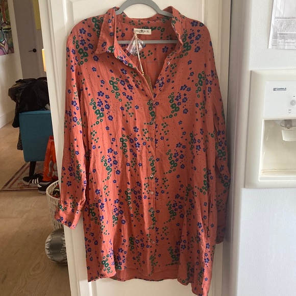 NATURAL LIFE Tops Nwt Natural Life Cotton Gauze Shirt Dress